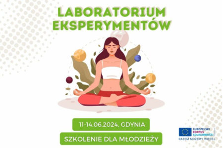 Plakat informujący o terminie szkolenia 11-14 czerwca w Gdynie